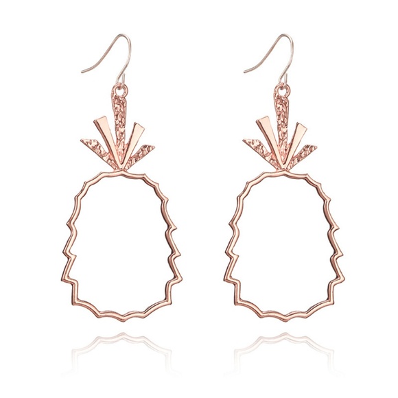 TOPANGA | Geometric Pineapple Drop Earrings - Picture 2 of 4